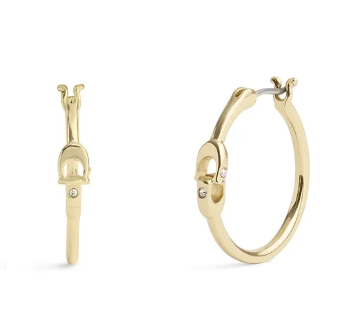 Coach Kruhové náušnice z pozlacené mosazi 37408160GLD710