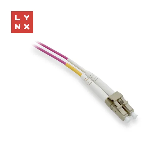 LYNX duplexní patch kabel MM, OM4, LC/LC, 50/125µm, 0, 5m