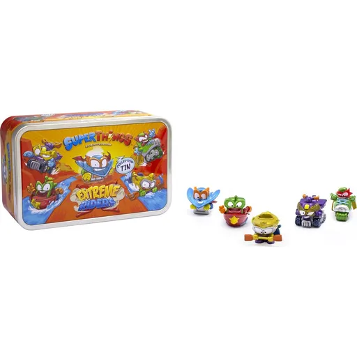 SuperThings Sada figurek Extreme Riders v plechovce