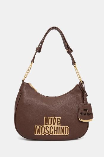 Kabelka Love Moschino hnědá barva, JC4335PP0L