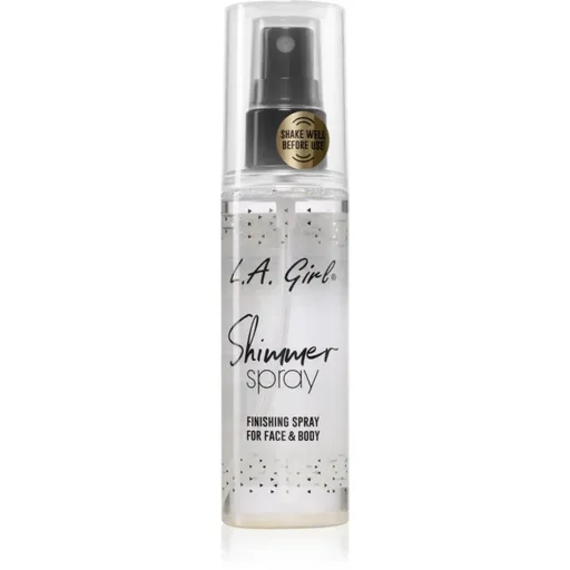 L.A. Girl Cosmetics Shimmer Spray fixační sprej na make-up na obličej a tělo odstín Gold 80 ml