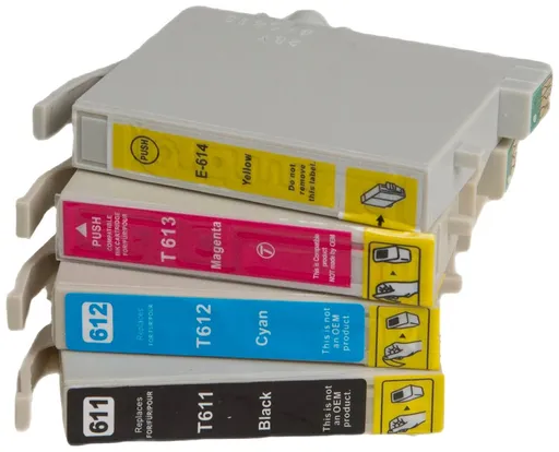 MultiPack EPSON T0615 (C13T06154010) - kompatibilní cartridge, černá + barevná, 4x8ml
