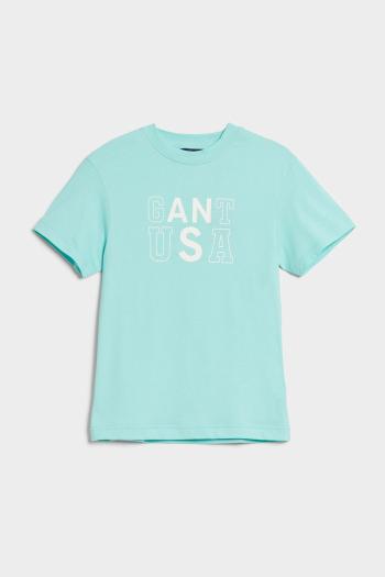 TRIČKO GANT OVERSIZED GANT USA T-SHIRT LAGOON