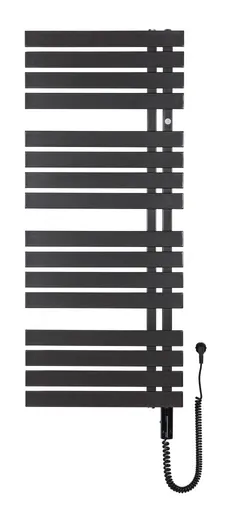 Instalprojekt Koupelnový elektrický radiátor POP STAR ELECTRO Barva radiátoru Černá, Rozměr radiátoru 500 × 1295 mm, výkon 600 W RADPOPEL501231