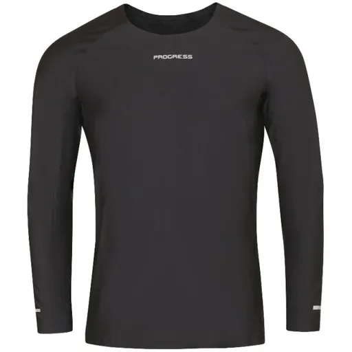 PROGRESS SKINNER LS Pánské lepené sportovní triko, černá, velikost