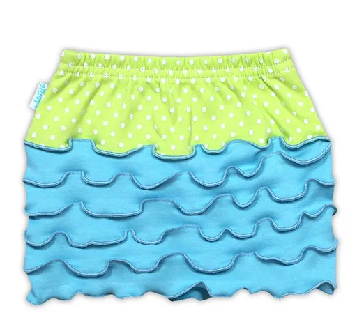 Nicol Suknička KVĚTINKA - sv. modrá/zelená puntík, vel. 74