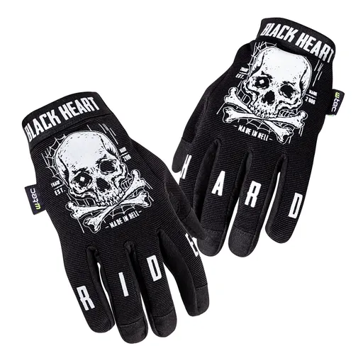 Moto rukavice W-TEC Black Heart Web Skull černá XL