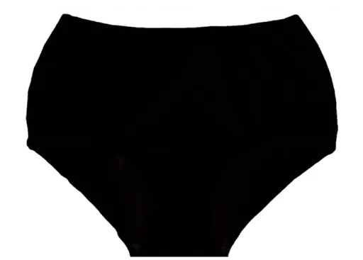 Angelika Bavlněné kalhotky s vysokým pasem, 6ks v balení, černé, vel. M