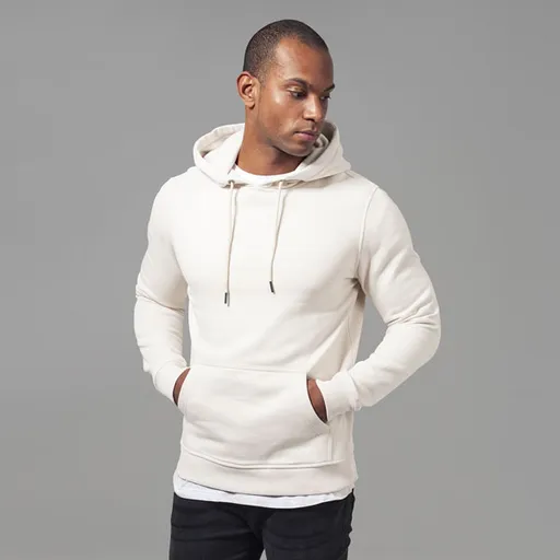 Pánská mikina s kapucí Urban Classics Basic Sweat Hoody sand - XS