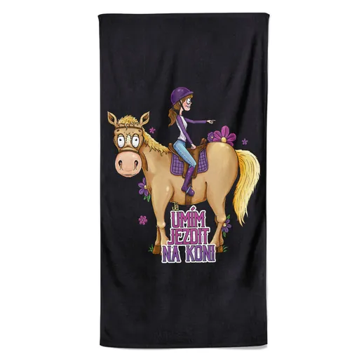 Osuška Umím jezdit na koni (Velikost osušky: 100x170cm)