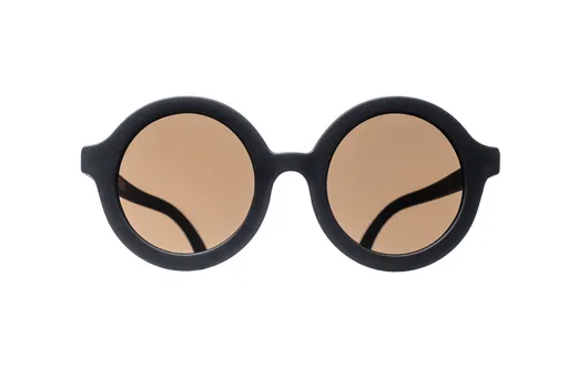 BABIATORS Original Round Jet Black, sluneční brýle černé, 0-2 roky + dárek zdarma