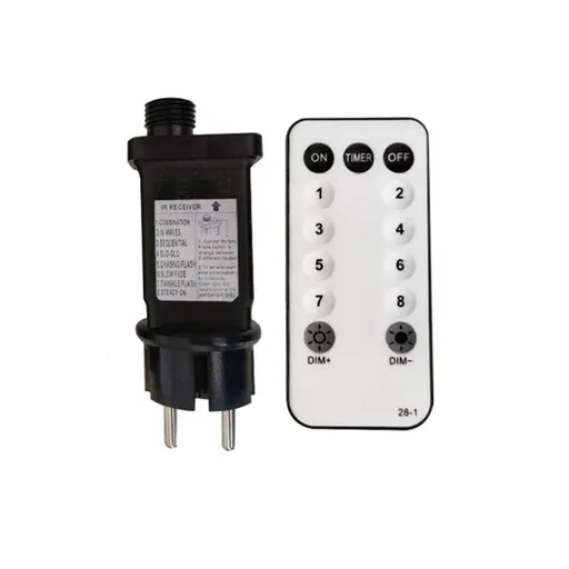 ACA Lighting adaptér + dálkové ovládání IP44, 8-funkcí + stmívaní + časovač + ON/OFF 6V 1200mA 200-400 X016V1200R