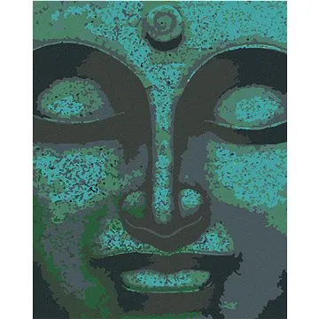 Diamondi - Diamantové malování - ZELENÝ BUDDHA, 40x50 cm, Vypnuté plátno na rám (605844B)