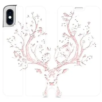 Flipové pouzdro na mobil Apple iPhone XS - M007S Růžový jelínek (5903226468249)