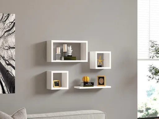 Nástěnná police Babi - White