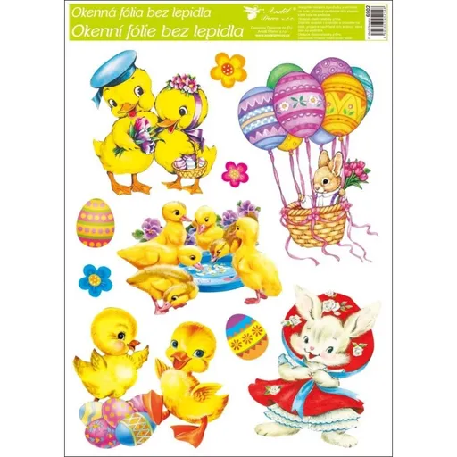 Okenní fólie velikonoční kuřátka 30 x 42 cm obrázek 2