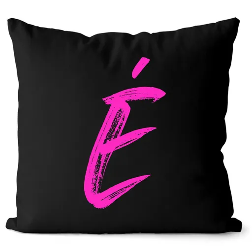Polštář – písmeno É (Velikost: 55 x 55 cm, Barva: Růžová)