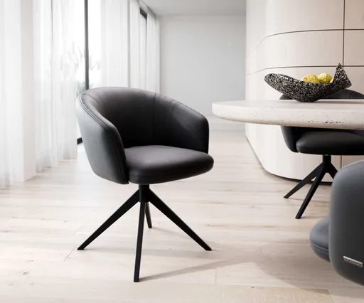 Otočná židle Caja-Flex s područkami křížová podnož široká kov