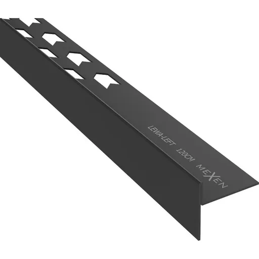 MEXEN Line-B spádová lišta podlahová 120 cm levá, černá 187001120L