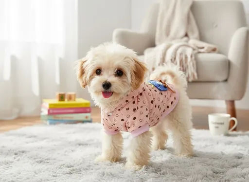 Vsepropejska Sweet růžová bunda pro psa se srdíčky Barva: Růžová, Délka zad (cm): 25, Obvod hrudníku: 40 - 44 cm