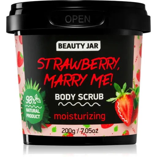 Beauty Jar Strawberry, Marry Me! hydratační tělový peeling 200 g