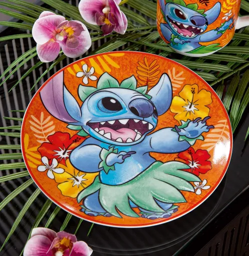 Egan Talíř Stitch, oranžový, 2 ks