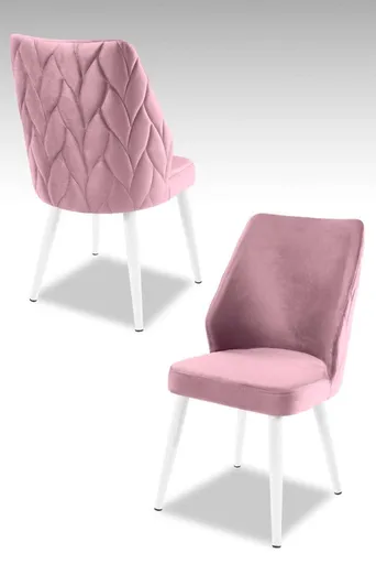 Sada židlí (4 kusy) Pufi - Lilac, White