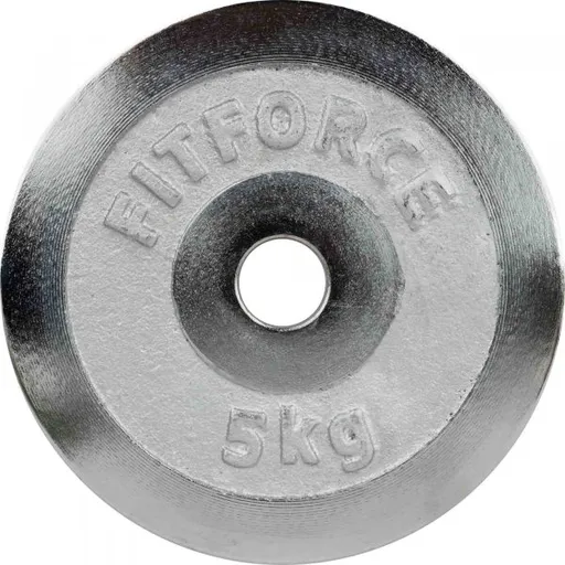 Fitforce PLC 5 KG x 30 MM Nakládací kotouč, stříbrná, velikost 5 KG