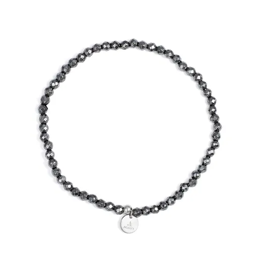 Agato Minerální korálkový náramek s hematitem POL-B13/17G
