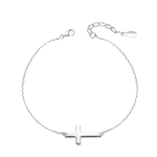 Agato Krásný stříbrný náramek Křížek AGB764/21