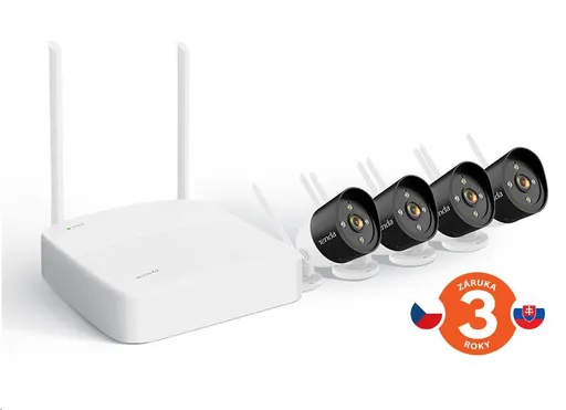 Tenda K4W-3TC - kamerový WiFi set, 4x IP 2K kamera, NVR rekordér, zvuk, noční vidění