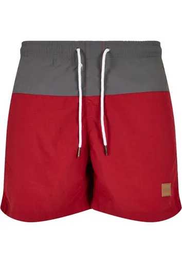 Urban Classics Block Swim Shorts brickred/darkshadow - XS