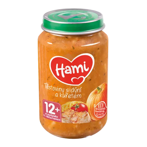 Hami Těstoviny s dýní a kuřetem 12m+ 200 g