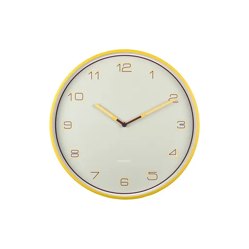 Karlsson 6013BY designové nástěnné hodiny žlutá, pr.  40 cm