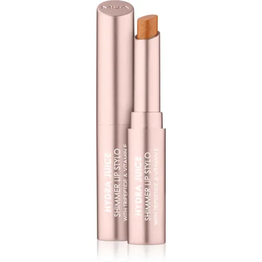 MUA Makeup Academy Hydra Juice Peptide Shimmer Lip Stylo třpytivá rtěnka s vyživujícím účinkem odstín Heartfelt Hun 1.5 g