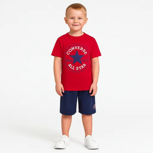 Converse ss tee & mesh short set 116-122 cm