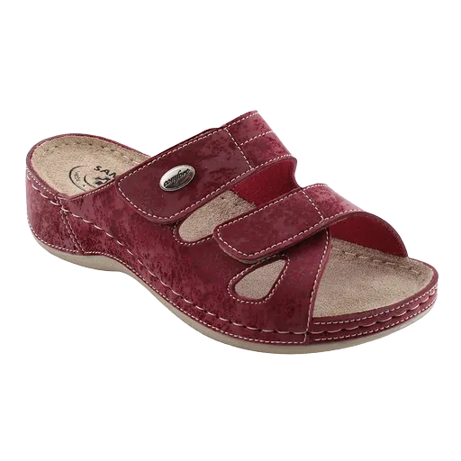 SANTÉ Dámské pantofle DS/152 VÍNOVÁ v.41