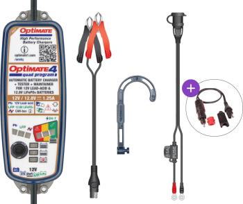 Tecmate OptiMate 4 Quad Program + CABLE SAE O-02 Set Nabíječka