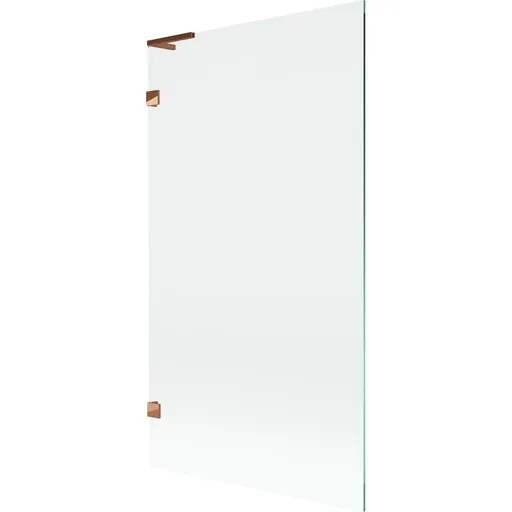 MEXEN/S Lunar L vanová zástěna FIX 100 x 150, transparent, růžové zlato 897L-100-000-60-00