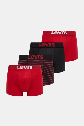 Boxerky Levi's 4-pack pánské, černá barva