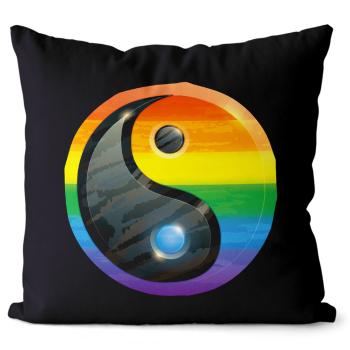 Polštář LGBT YinYang (Velikost: 40 x 40 cm)