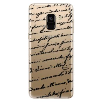 Odolné silikonové pouzdro iSaprio - Handwriting 01 - black - Samsung Galaxy A8 2018