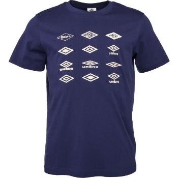 Umbro HISTORIC LOGOS GRAPHIC TEE Pánské triko, tmavě modrá, velikost