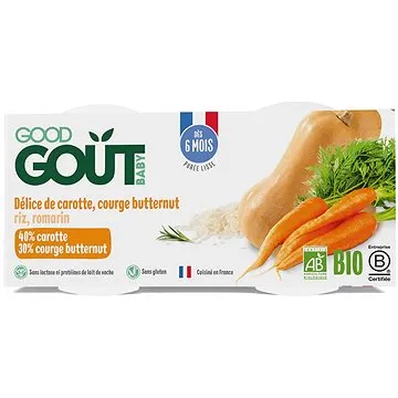 Good Gout BIO Pyré z máslové dýně a mrkve (2× 190 g) (3760269312555)