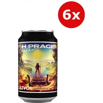 F.H. Prager nealko cider ZÁZVOR 6x 0,33l plech (8595231213319)