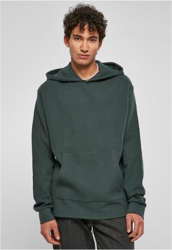 Urban Classics Oversized Waffle Hoody bottlegreen - S