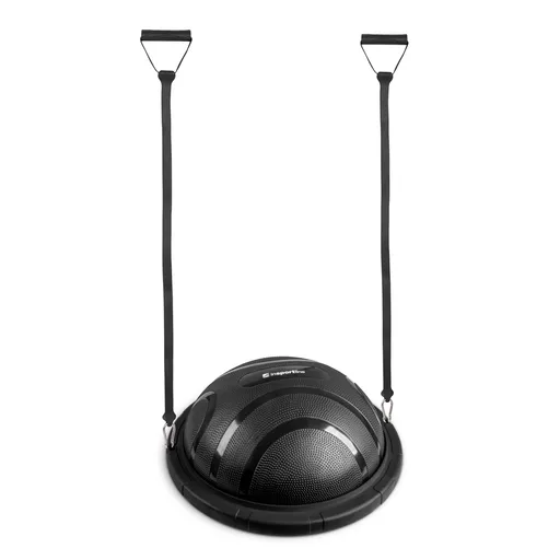 Balanční podložka inSPORTline Dome Edge s gumovými expandery 100 cm / 4,6 kg černá