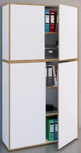 VCM 5dílná kancelářská skříň „Salia“ B100, bílá