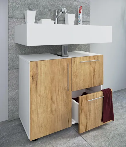 VCM Skříňka pod umyvadlo Flandu, bílá