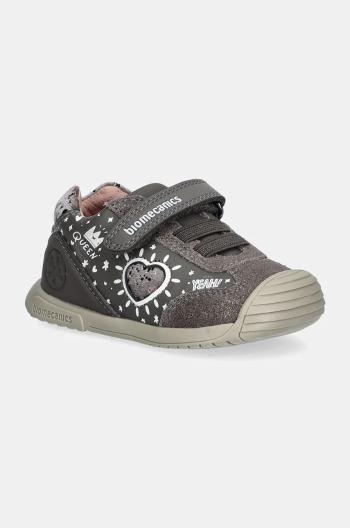 Dětské sneakers boty Biomecanics šedá barva, 241109